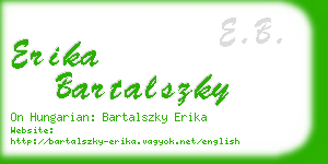 erika bartalszky business card